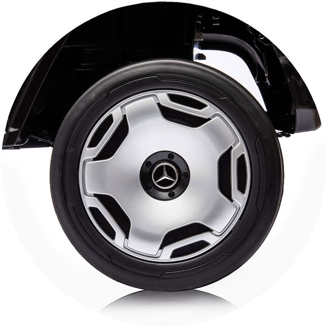 Masinuta electrica Chipolino SUV Mercedes EQG cu scaun din piele si roti EVA black HUBELJMBEQG01B