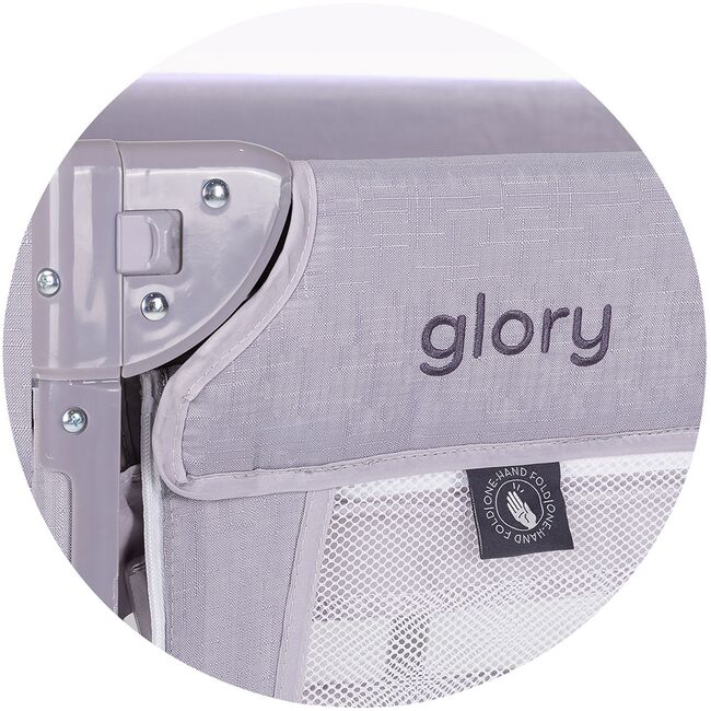 Patut pliabil Chipolino Glory cu laterala culisanta cloud HUBKOSIGL2502CL