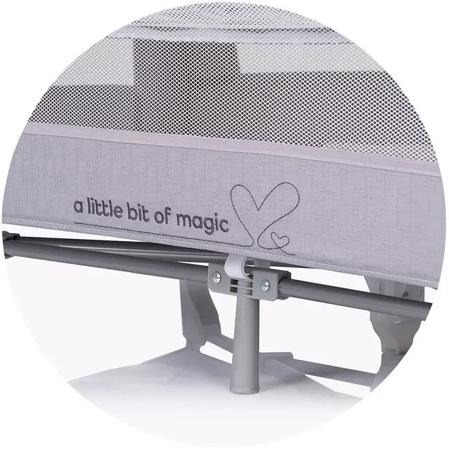 Patut pliabil Chipolino Glory cu laterala culisanta cloud HUBKOSIGL2502CL