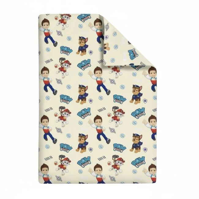 Set pilota si perna din bumbac ranforce cu Paw Patrol Crem pentru pat 2-8 / 2-12 ani - ASC6427968007492