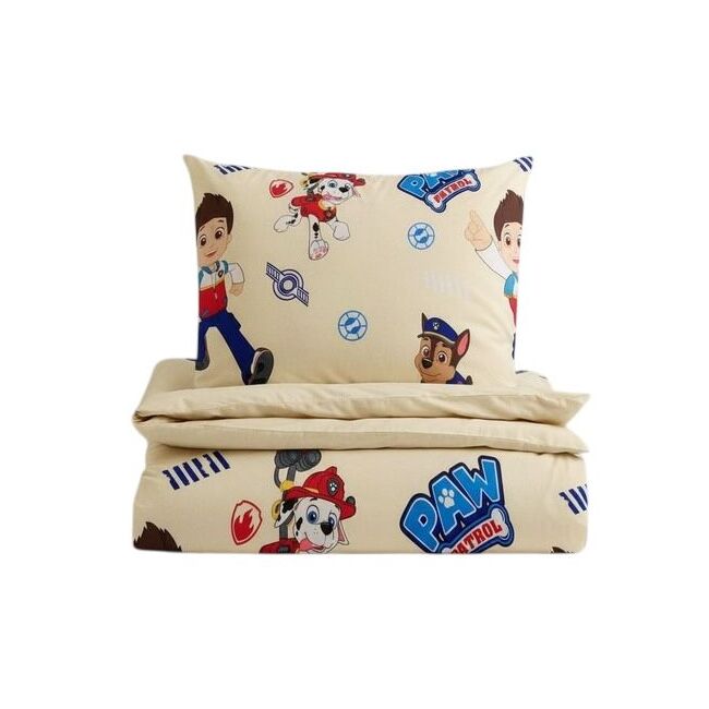 Set pilota si perna din bumbac ranforce cu Paw Patrol Crem pentru pat 2-8 / 2-12 ani - ASC6427968007492