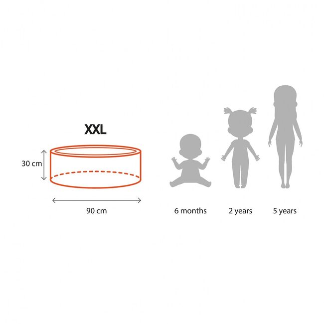 Piscina Uscata Cu 200 De Bile (transparent, Roz Pastel, Alb Perlat, Gri) Meowbaby  , 90x30 Cm, Catifea Ecru Pjbveo211