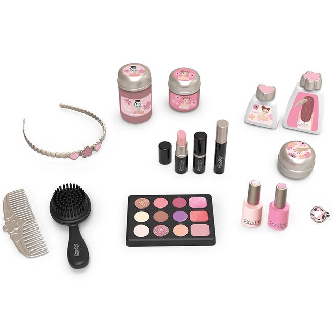 Salon de infrumusetare Smoby My Beauty Dressing Table roz cu 15 accesorii HUBS7600320257