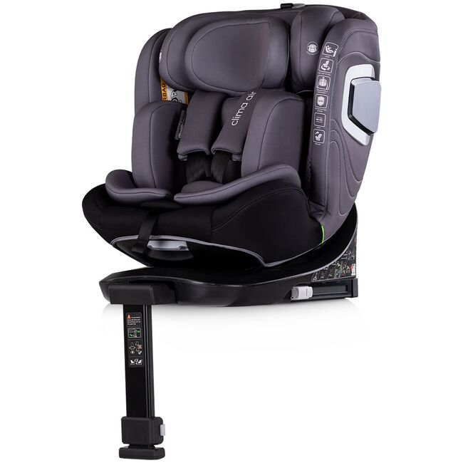 Scaun auto Chipolino Clima Air I-Size 40-150 cm cu sistem Isofix si sezut rotativ anthracite HUBSTKCLA2504AN