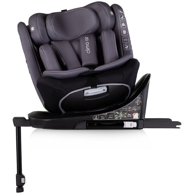 Scaun auto Chipolino Clima Air I-Size 40-150 cm cu sistem Isofix si sezut rotativ anthracite HUBSTKCLA2504AN
