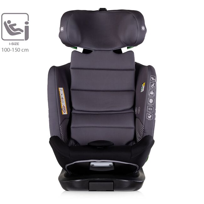 Scaun auto Chipolino Clima Air I-Size 40-150 cm cu sistem Isofix si sezut rotativ anthracite HUBSTKCLA2504AN