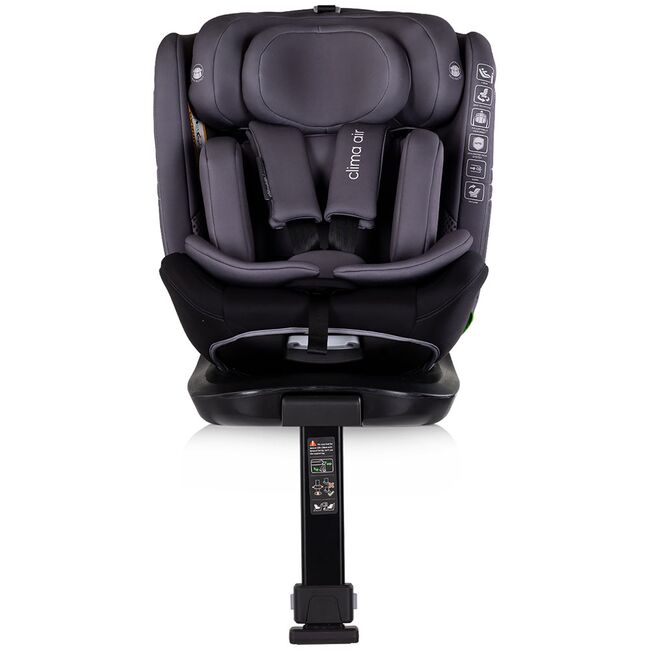 Scaun auto Chipolino Clima Air I-Size 40-150 cm cu sistem Isofix si sezut rotativ anthracite HUBSTKCLA2504AN