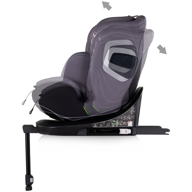 Scaun auto Chipolino Clima Air I-Size 40-150 cm cu sistem Isofix si sezut rotativ anthracite HUBSTKCLA2504AN