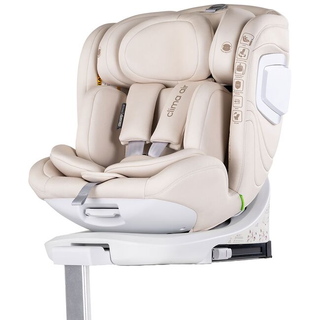 Scaun auto Chipolino Clima Air I-Size 40-150 cm cu sistem Isofix si sezut rotativ biscotta HUBSTKCLA2503BI