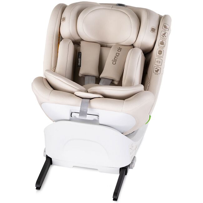 Scaun auto Chipolino Clima Air I-Size 40-150 cm cu sistem Isofix si sezut rotativ biscotta HUBSTKCLA2503BI