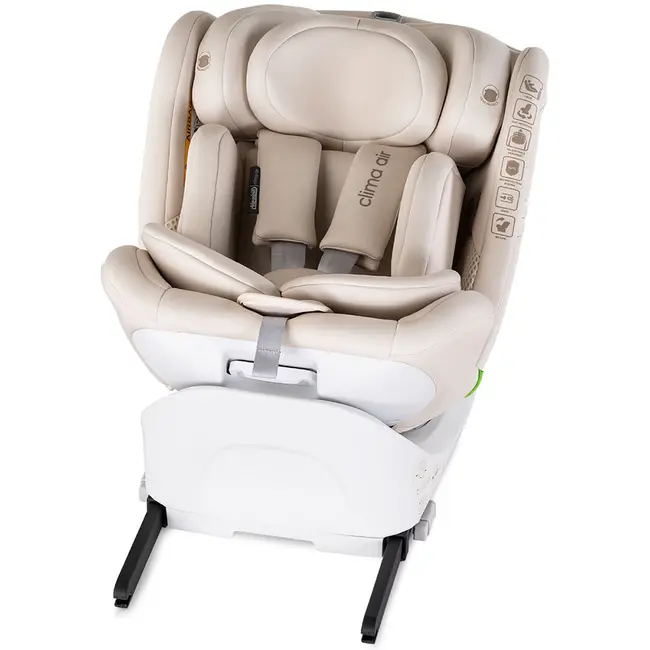 Scaun auto Chipolino Clima Air I-Size 40-150 cm cu sistem Isofix si sezut rotativ biscotta HUBSTKCLA2503BI