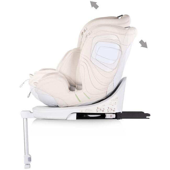 Scaun auto Chipolino Clima Air I-Size 40-150 cm cu sistem Isofix si sezut rotativ biscotta HUBSTKCLA2503BI