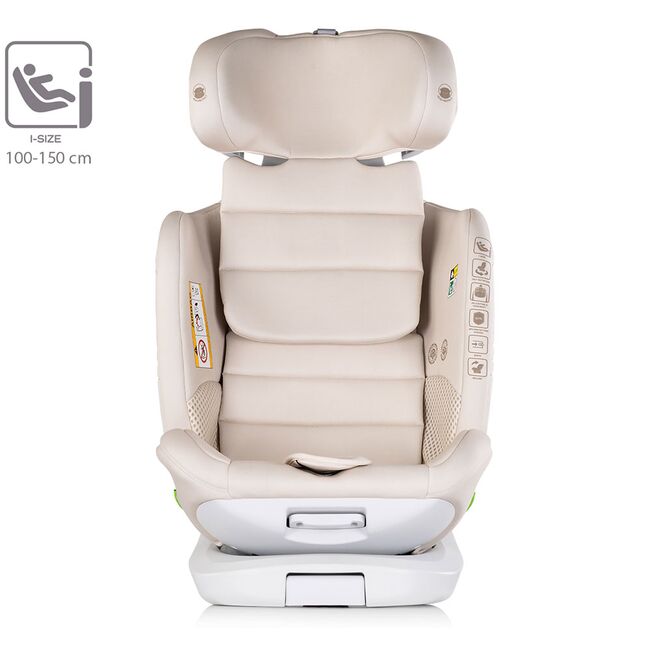 Scaun auto Chipolino Clima Air I-Size 40-150 cm cu sistem Isofix si sezut rotativ biscotta HUBSTKCLA2503BI