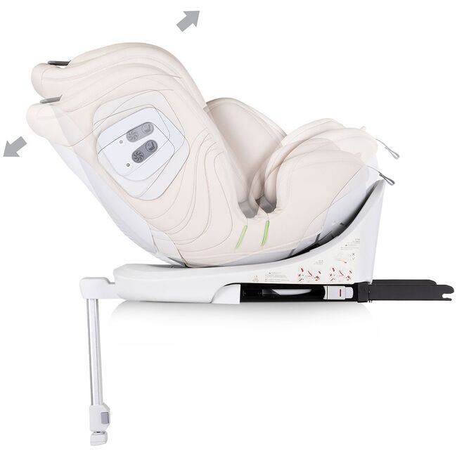 Scaun auto Chipolino Clima Air I-Size 40-150 cm cu sistem Isofix si sezut rotativ biscotta HUBSTKCLA2503BI