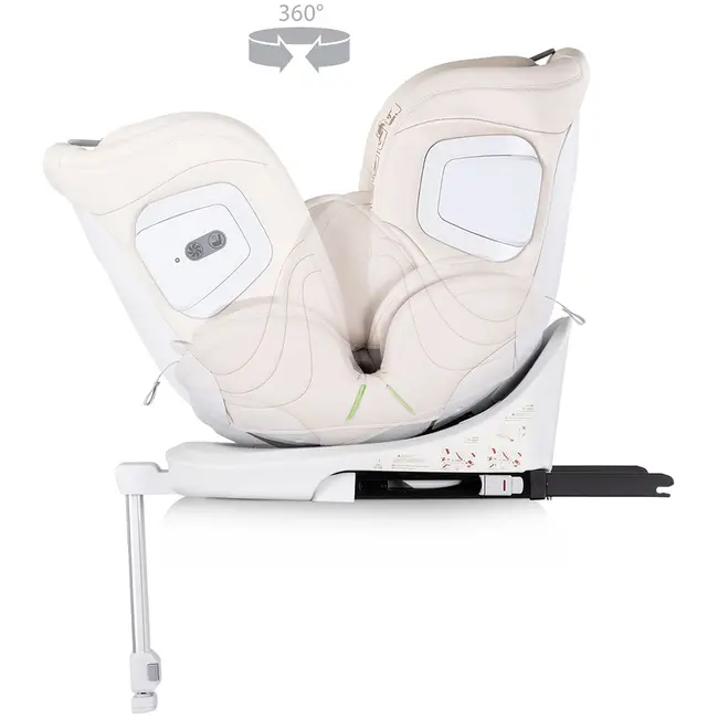 Scaun auto Chipolino Clima Air I-Size 40-150 cm cu sistem Isofix si sezut rotativ biscotta HUBSTKCLA2503BI