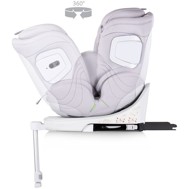 Scaun auto Chipolino Clima Air I-Size 40-150 cm cu sistem Isofix si sezut rotativ cloud HUBSTKCLA2502CL