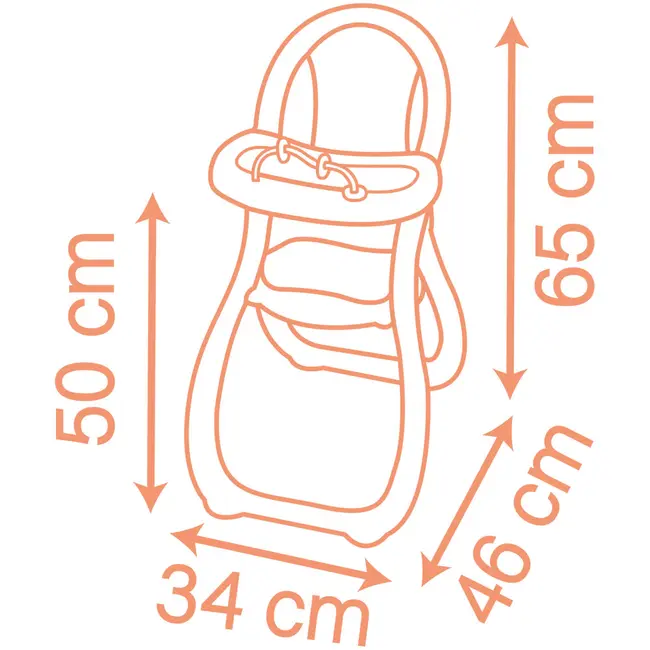 Scaun de masa pentru papusa Smoby Baby Nurse Highchair HUBS7600220388