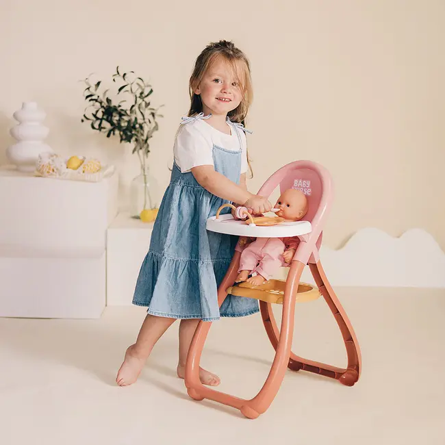 Scaun de masa pentru papusa Smoby Baby Nurse Highchair HUBS7600220388