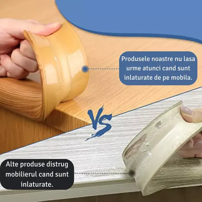 Banda protectie colturi, din spuma, (h)1.6 cmx40cm, , set 2 buc, culoarea lemnului