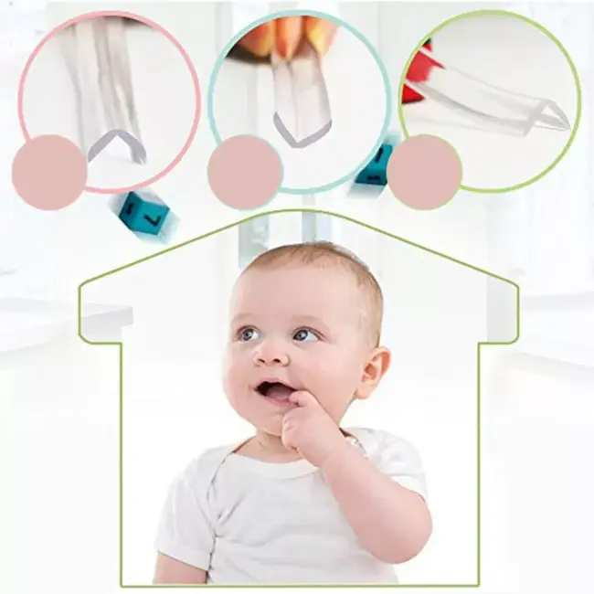 Banda protectie colturi, transparenta, 40cm, set 2 buc