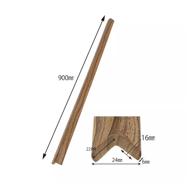 Banda protectie muchii, din spuma, 90cm, culoarea lemnului