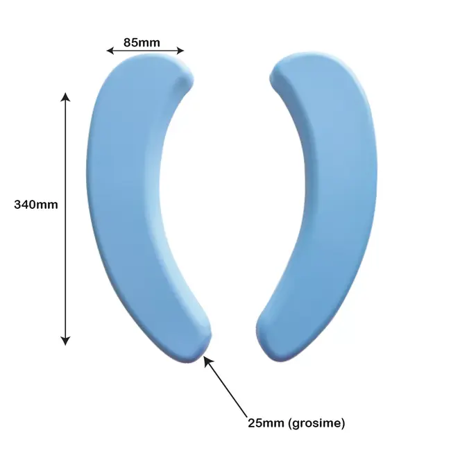 Husa capac wc albastra moale ,   confort pentru familie