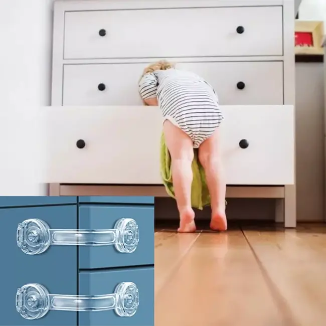 Opritor sertare, din plastic, multifunctional, transparent, 2 buc