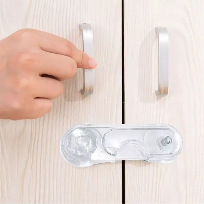 Opritor usa dulap, din plastic, transparent, 2 buc