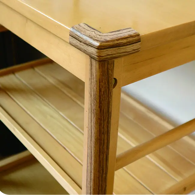 Protectie colturi, culoarea lemnului,  set 4 buc