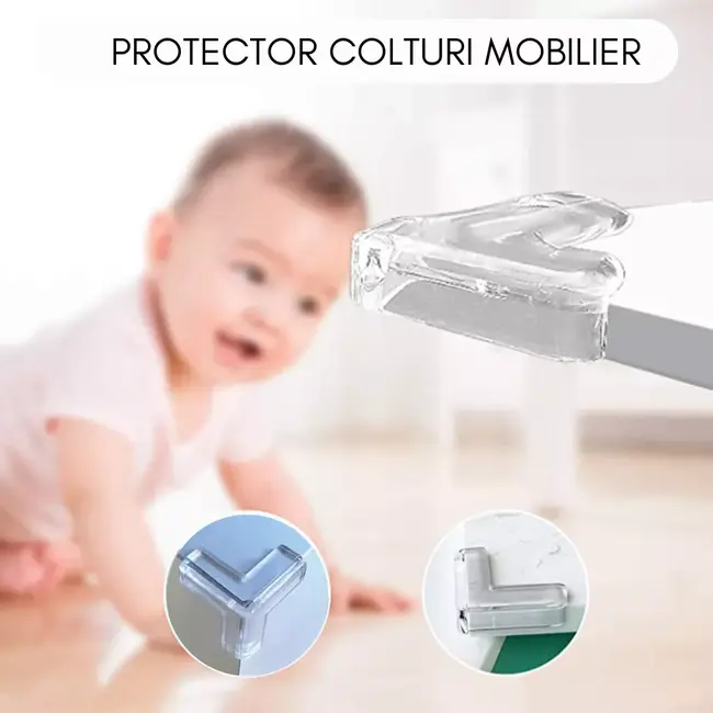 Protectie colturi, transparenta, 4 buc