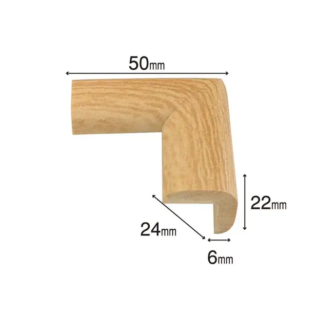 Protectie colturi mobila, din spuma, culoarea lemnului