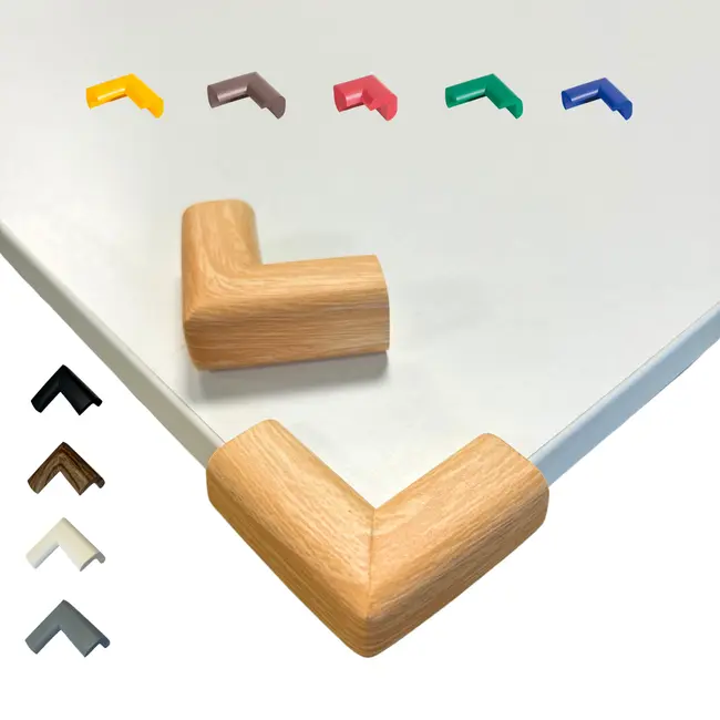 Protectie colturi mobila, din spuma, culoarea lemnului