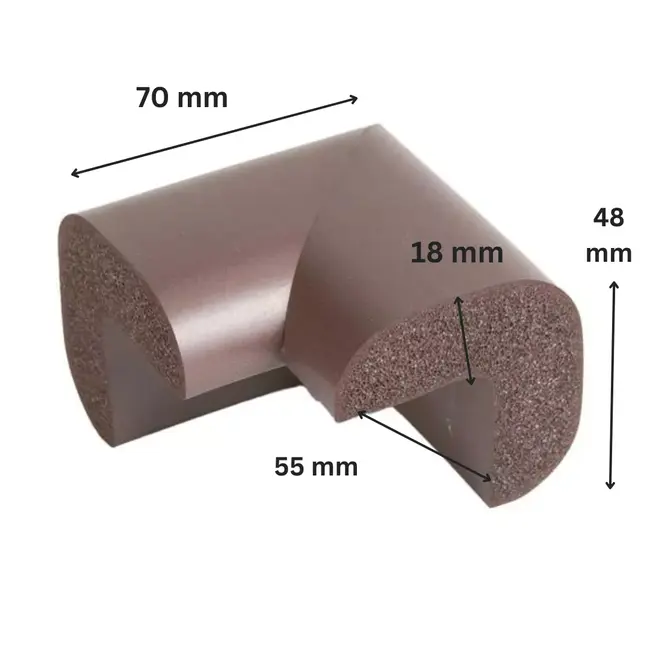 Protectie colturi mobila, maro