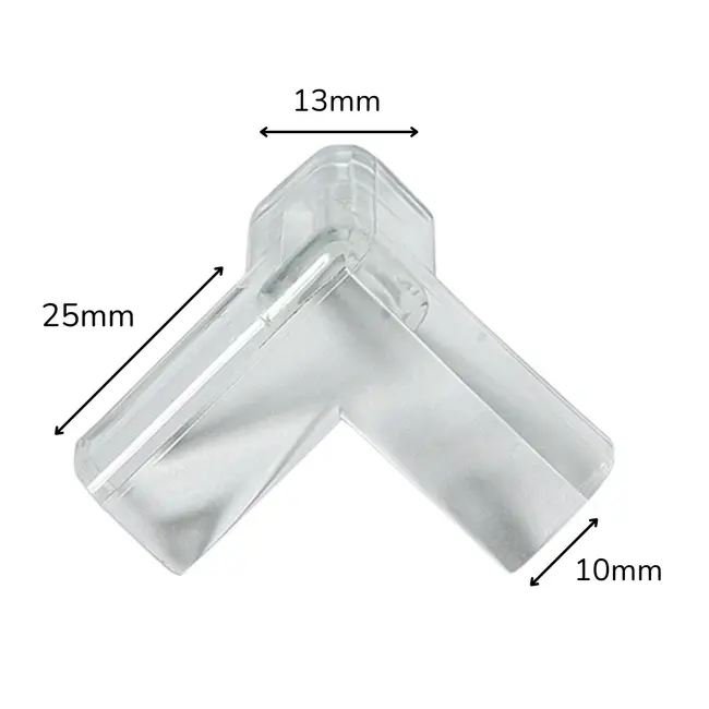 Protectie colturi mobila, trei laturi, transparent, 4 buc