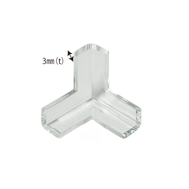 Protectie colturi mobila, trei laturi, transparent, 4 buc