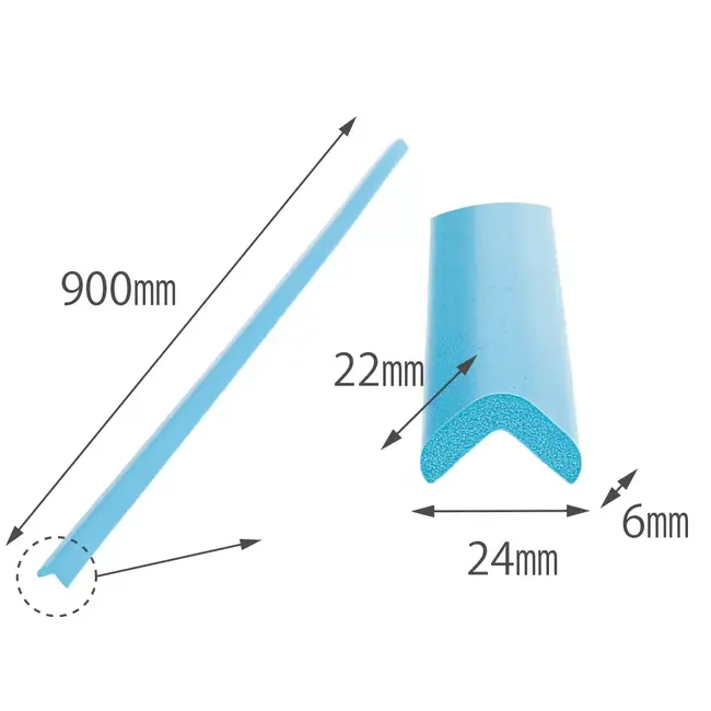 Banda de protectie mobilier, din spuma, 90cm, roz pastel