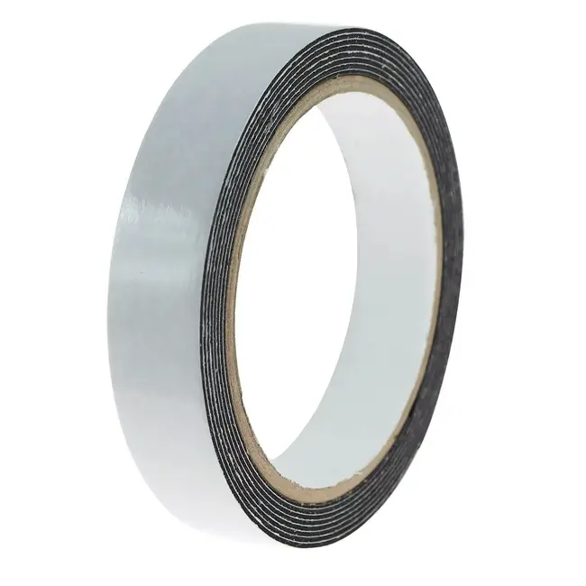 Banda dublu adeziva, din adeziv acrilic, pentru uz exterior, 2m, neagra