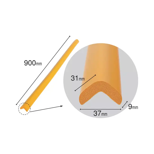 Banda protectie colturi, din spuma, 90cm, galben