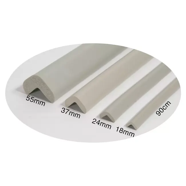 Banda protectie muchii, din spuma, 90cm, gri deschis