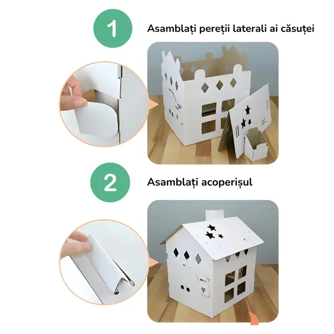 Casuta pentru copii de colorat ,   joc creativ cu accesorii