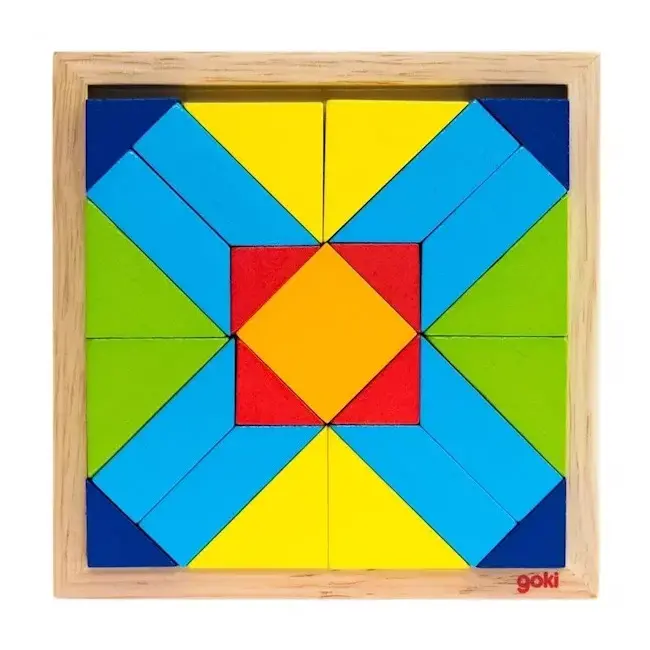 Puzzle lemn copii, 2 in 1, din lemn, goki