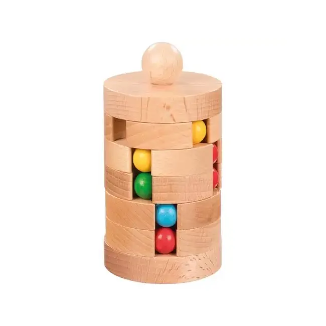 Puzzle rubik, turn de sortat culori, din lemn, goki