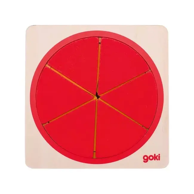 Puzzle stratificat, fractii si culori, din lemn, 21 piese, goki