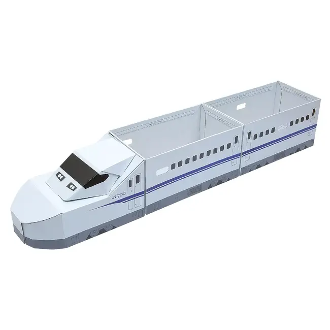 Tren de viteza japonez jr700, din carton, pentru copii, alb
