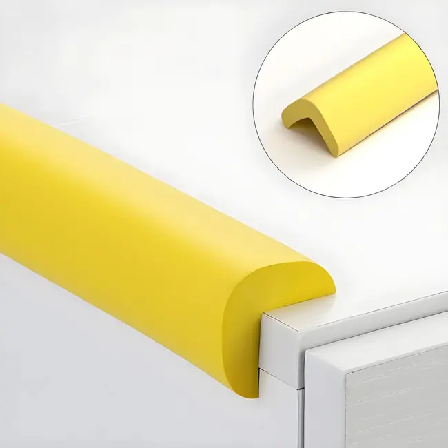 Banda protectie muchii si margini set 2 buc 40cm spuma galben pastel   carboysafety