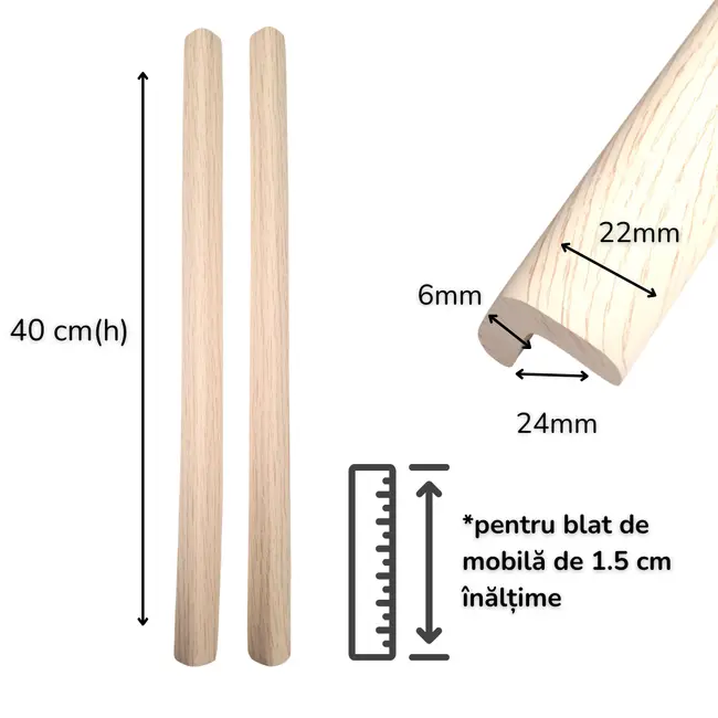 Banda protectie muchii si margini set 2 buc 40cm spuma lemn alb   carboysafety