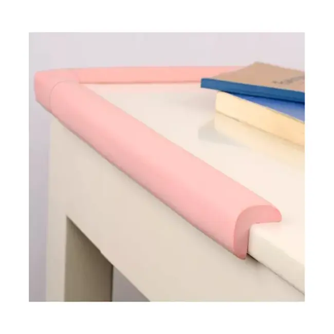 Banda protectie muchii si margini set 2 buc 40cm spuma roz pastel   carboysafety