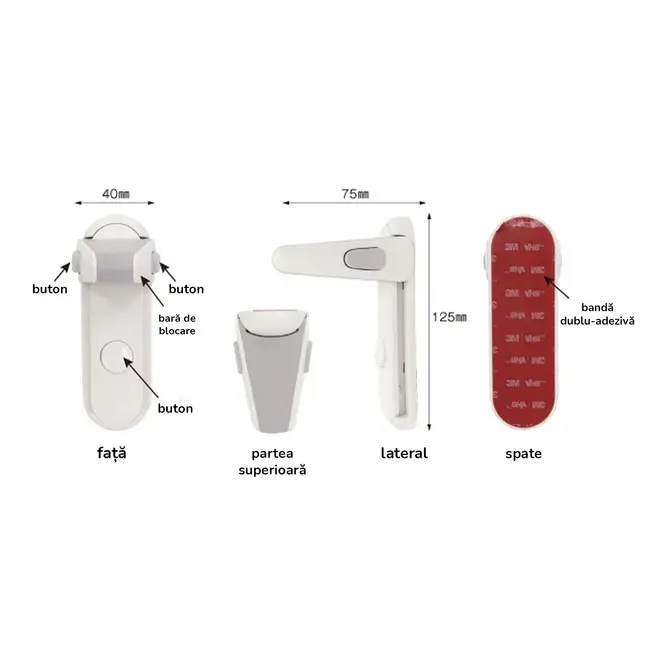 Blocator usa copii ,   sistem anti-deschidere usor de montat