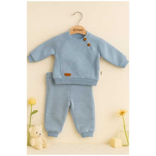 Costumas bleu bebelusi – set calduros si confortabil pentru baietei trmd0801