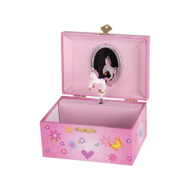 Cutie muzicala, cu unicorn, 15 x 10.8 x 8 cm, de lemn, goki